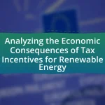 Analyzing the Economic Consequences of Tax Incentives for Renewable Energy