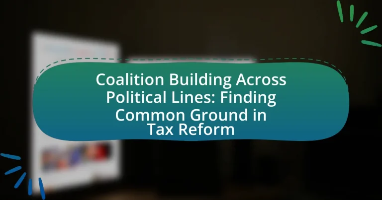 Coalition Building Across Political Lines: Finding Common Ground in Tax Reform