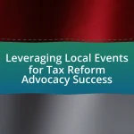 Leveraging Local Events for Tax Reform Advocacy Success