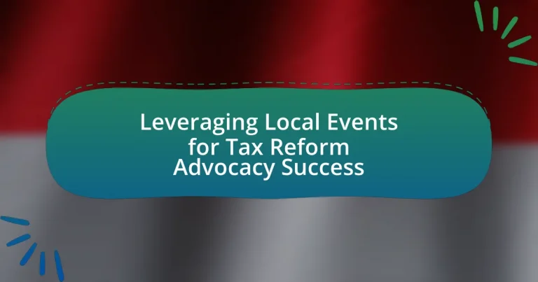 Leveraging Local Events for Tax Reform Advocacy Success