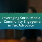 Leveraging Social Media for Community Engagement in Tax Advocacy