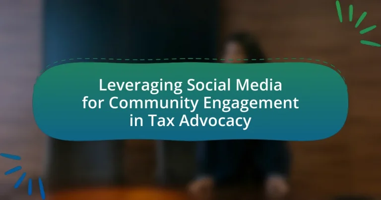 Leveraging Social Media for Community Engagement in Tax Advocacy