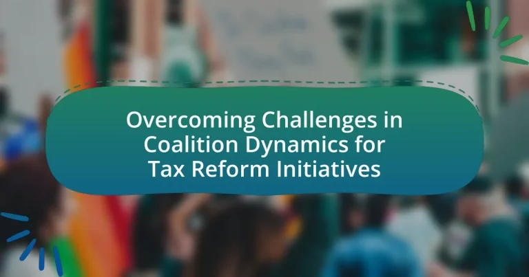 Overcoming Challenges in Coalition Dynamics for Tax Reform Initiatives