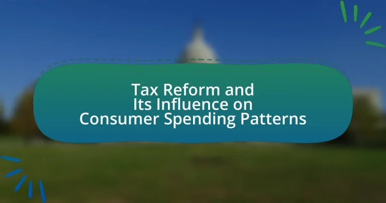 Tax Reform and Its Influence on Consumer Spending Patterns
