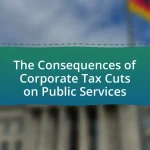 The Consequences of Corporate Tax Cuts on Public Services