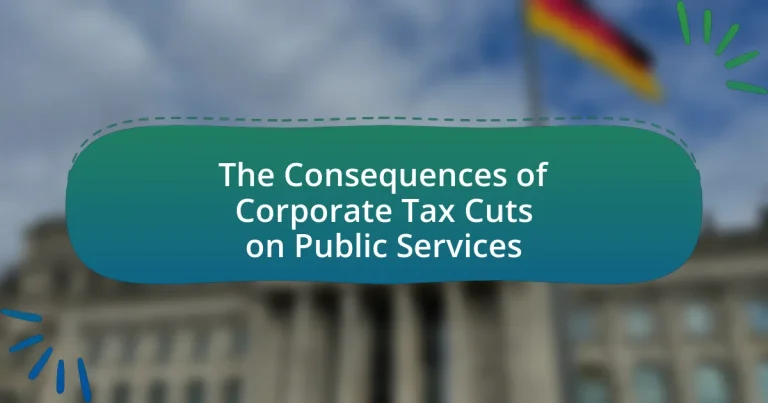 The Consequences of Corporate Tax Cuts on Public Services