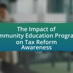 The Impact of Community Education Programs on Tax Reform Awareness