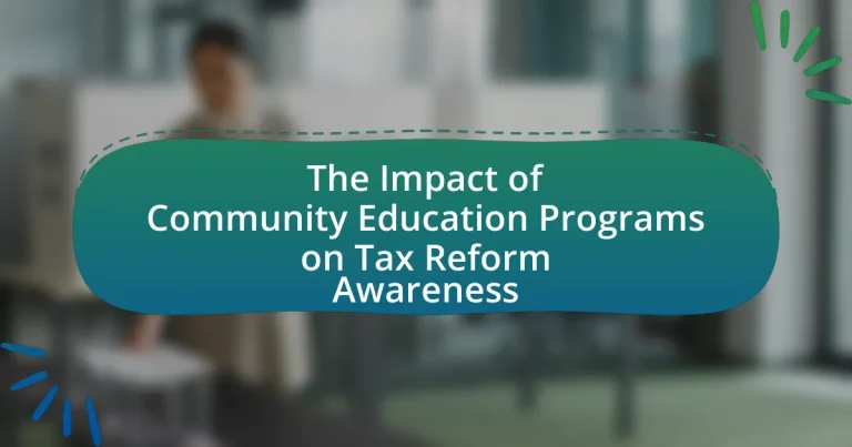 The Impact of Community Education Programs on Tax Reform Awareness