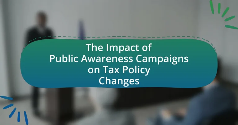 The Impact of Public Awareness Campaigns on Tax Policy Changes