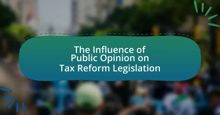 The Influence of Public Opinion on Tax Reform Legislation
