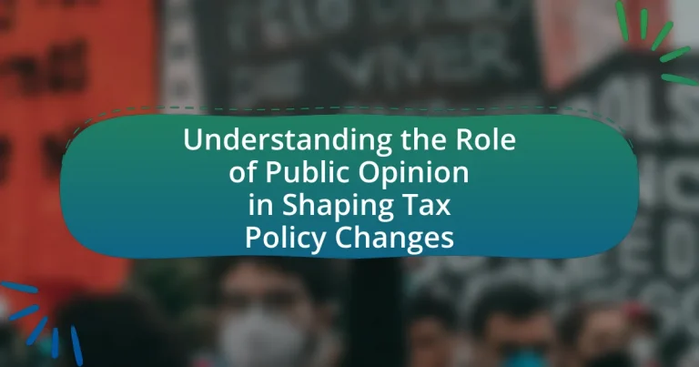 Understanding the Role of Public Opinion in Shaping Tax Policy Changes