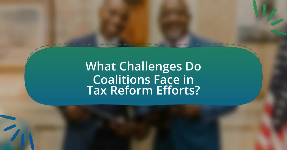 What Challenges Do Coalitions Face in Tax Reform Efforts?