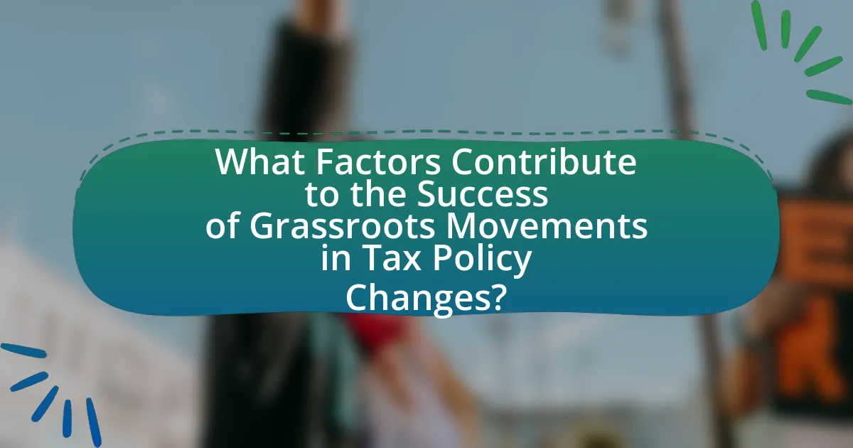 What Factors Contribute to the Success of Grassroots Movements in Tax Policy Changes?