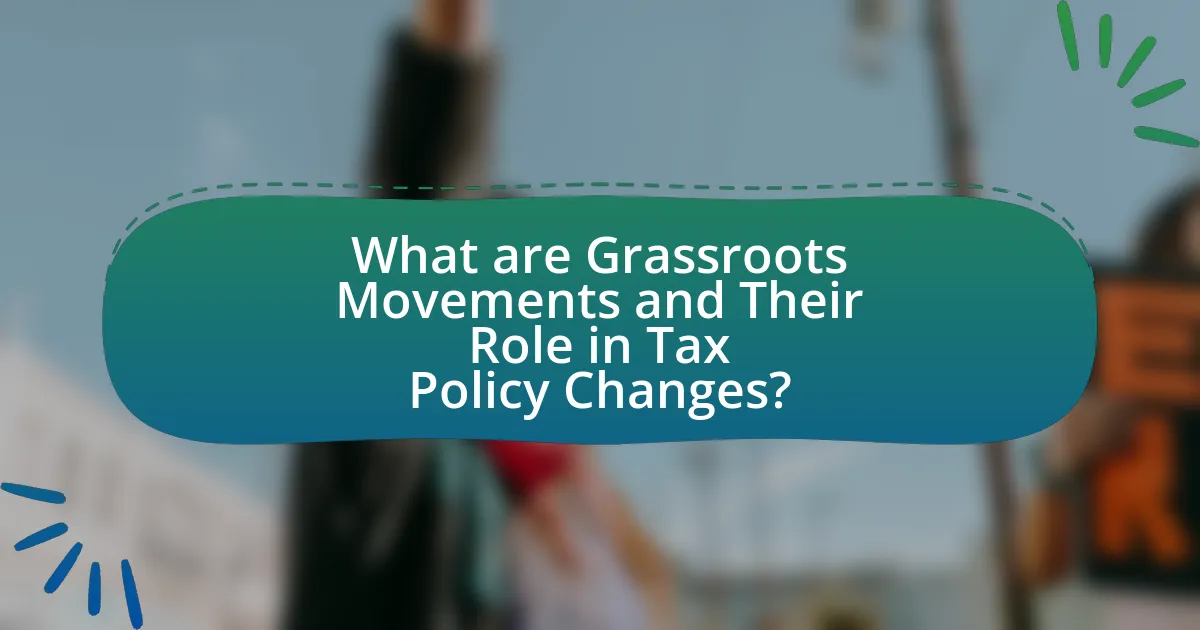 What are Grassroots Movements and Their Role in Tax Policy Changes?