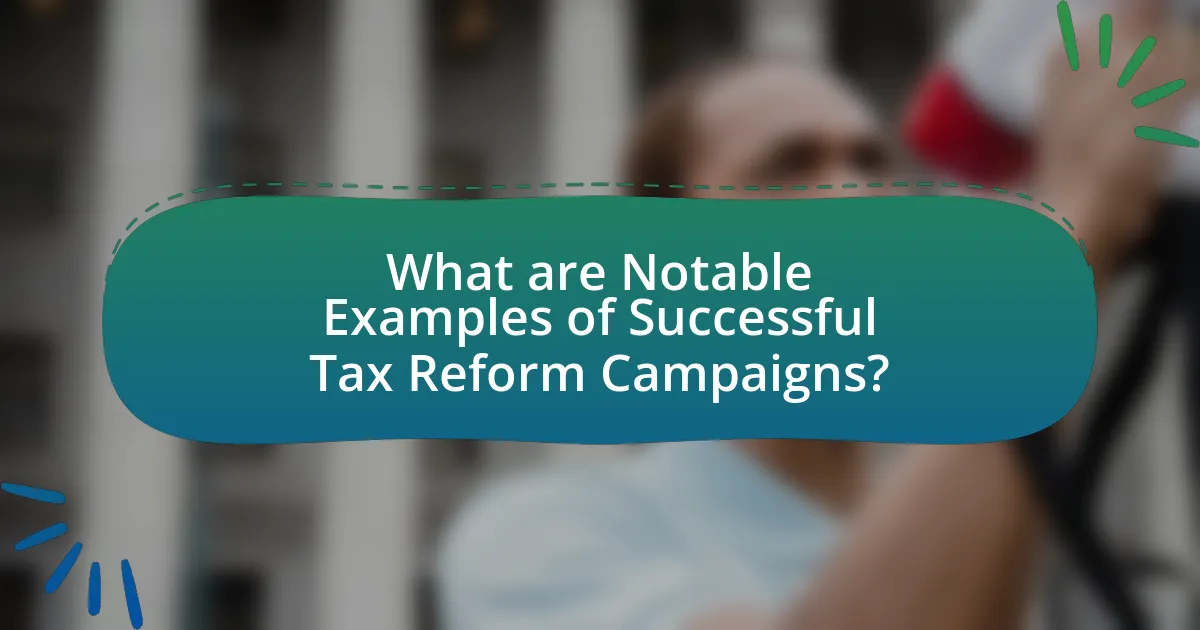 What are Notable Examples of Successful Tax Reform Campaigns?