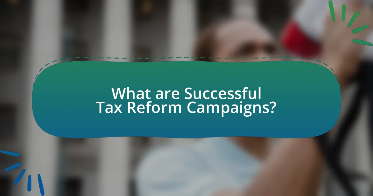 What are Successful Tax Reform Campaigns?
