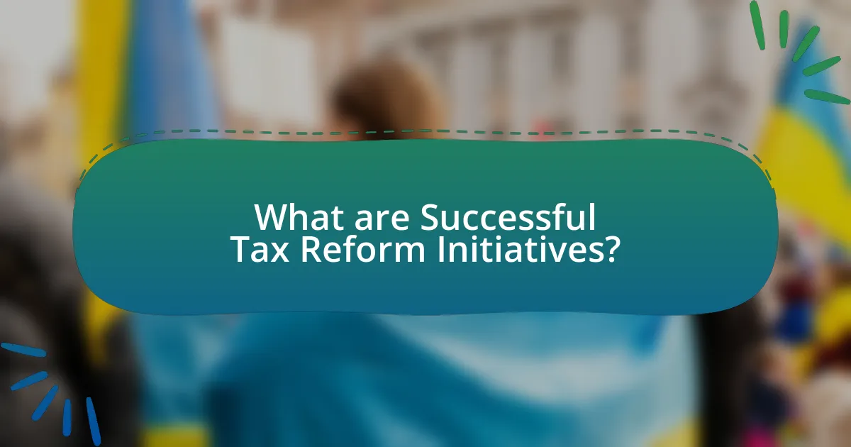 What are Successful Tax Reform Initiatives?
