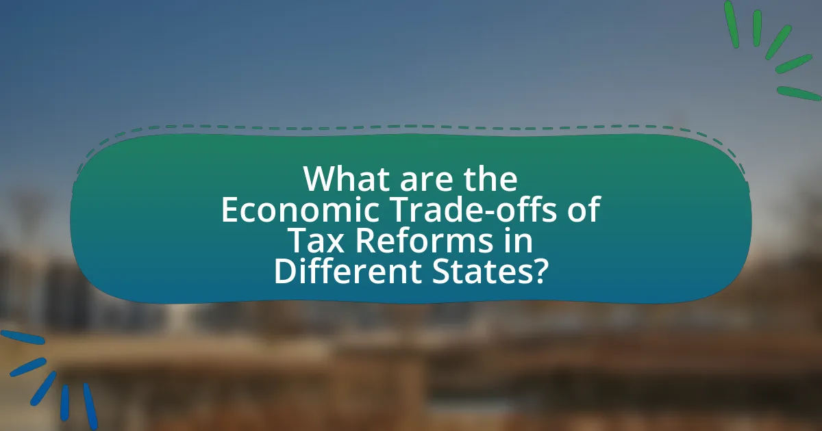 What are the Economic Trade-offs of Tax Reforms in Different States?