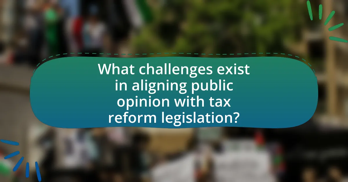 What challenges exist in aligning public opinion with tax reform legislation?