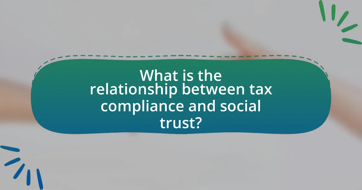 What is the relationship between tax compliance and social trust?