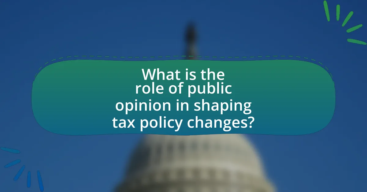 What is the role of public opinion in shaping tax policy changes?
