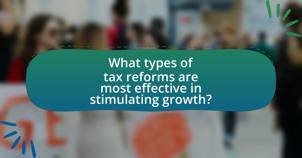 What types of tax reforms are most effective in stimulating growth?